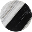 Pemberly Row Contemporary Panda Marble End Table - 20