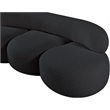 Pemberly Row Contemporary Black Boucle Fabric Sofa - 88.5