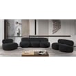 Pemberly Row Contemporary Black Boucle Fabric Sofa - 88.5