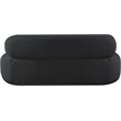 Pemberly Row Contemporary Black Boucle Fabric Sofa - 88.5