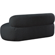 Pemberly Row Contemporary Black Boucle Fabric Sofa - 88.5