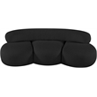 Pemberly Row Contemporary Black Boucle Fabric Sofa - 88.5