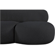 Pemberly Row Contemporary Black Boucle Fabric Sofa - 88.5