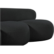 Pemberly Row Contemporary Black Boucle Fabric Sofa - 88.5