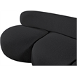 Pemberly Row Contemporary Black Boucle Fabric Sofa - 88.5