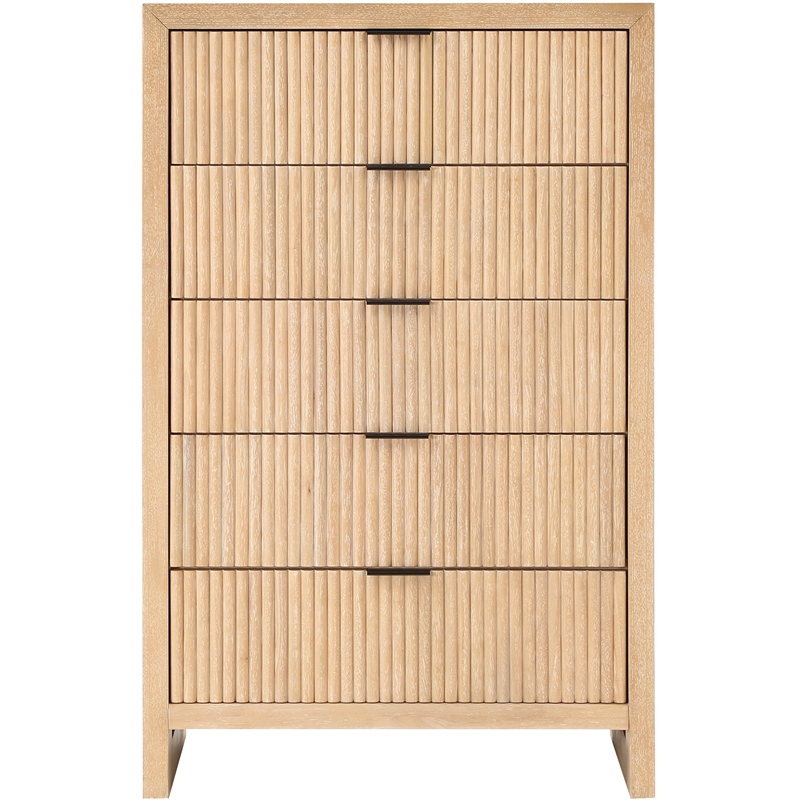 Pemberly Row Contemporary Natural Oak Veneer Chest - 32