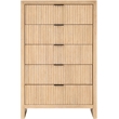 Pemberly Row Contemporary Natural Oak Veneer Chest - 32