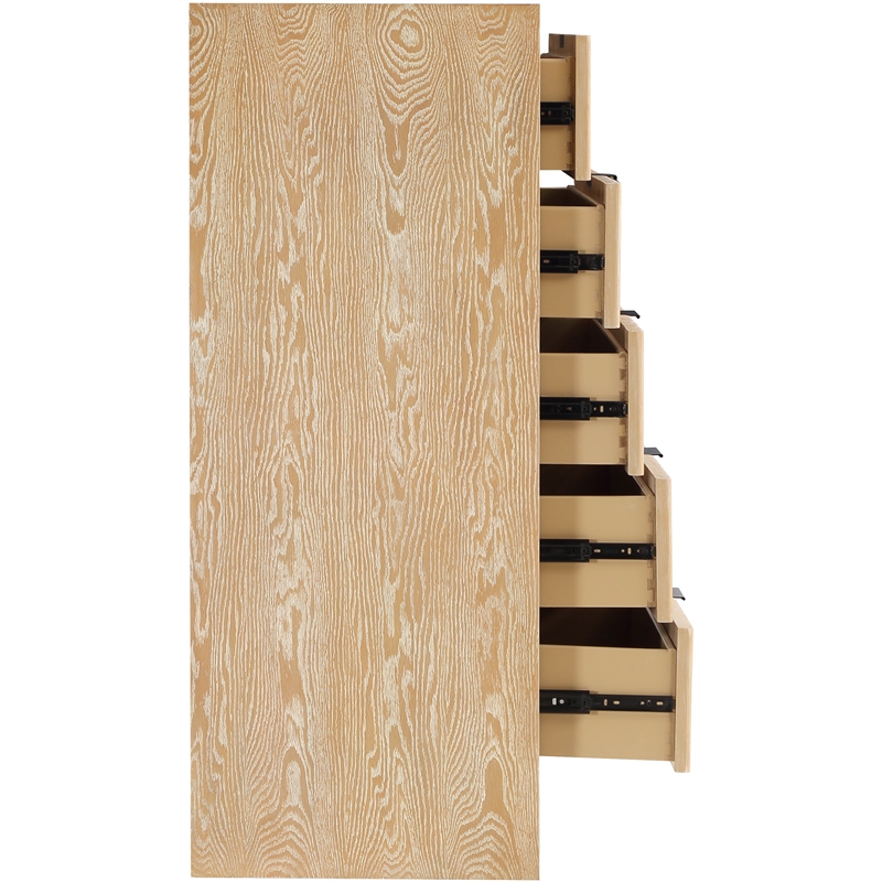 Pemberly Row Contemporary Natural Oak Veneer Chest - 32