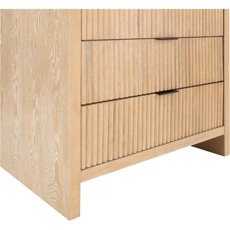 Pemberly Row Contemporary Natural Oak Veneer Chest - 32