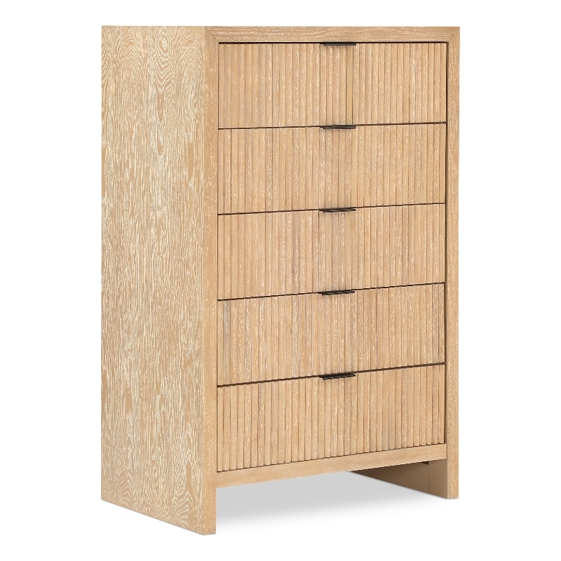 Pemberly Row Contemporary Natural Oak Veneer Chest - 32