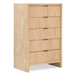 Pemberly Row Contemporary Natural Oak Veneer Chest - 32