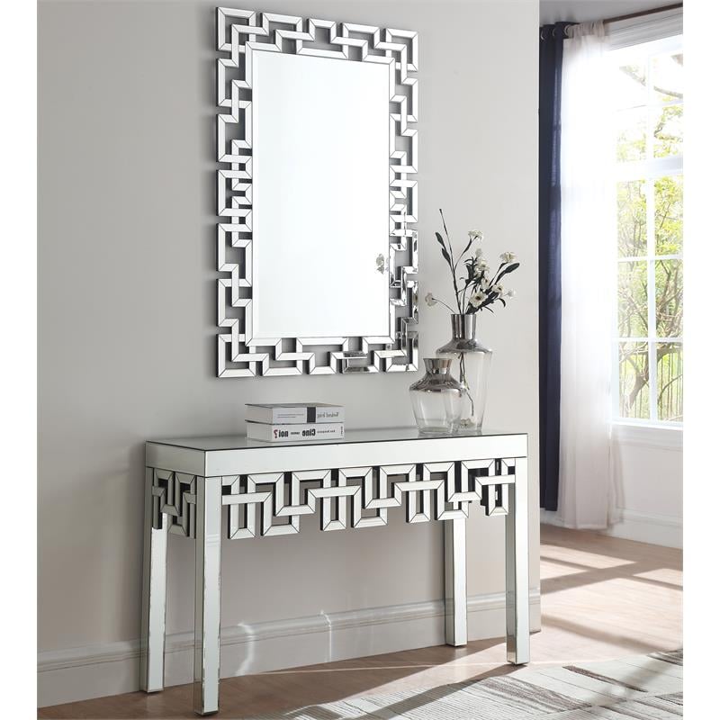 Pemberly Row Contemporary Geometric Designed Mirror - 31.5
