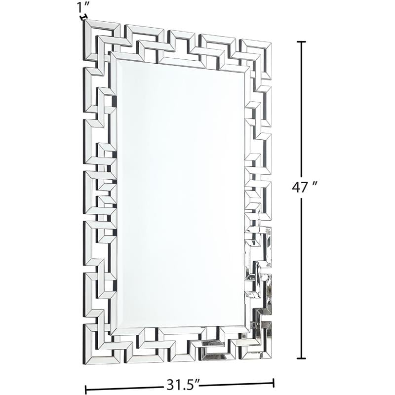 Pemberly Row Contemporary Geometric Designed Mirror - 31.5