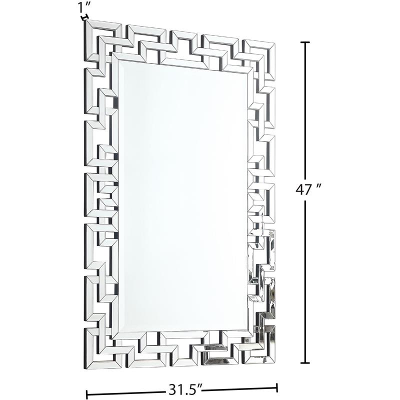Pemberly Row Contemporary Geometric Designed Mirror - 31.5