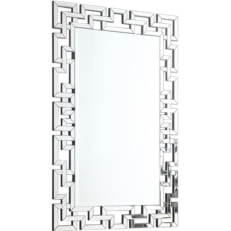 Pemberly Row Contemporary Geometric Designed Mirror - 31.5