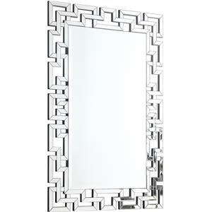 Pemberly Row Contemporary Geometric Designed Mirror - 31.5&quotW x 1&quotD x 47&quotH