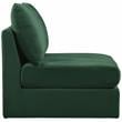 Pemberly Row Contemporary Soft Green Velvet Armless - 37