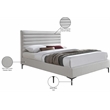 Pemberly Row Contemporary Soft Cream Linen King Bed - 79