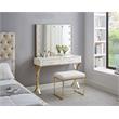 Pemberly Row Contemporary Soft Gold Ottoman / Stool - 22.5