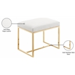 Pemberly Row Contemporary Soft Gold Ottoman / Stool - 22.5
