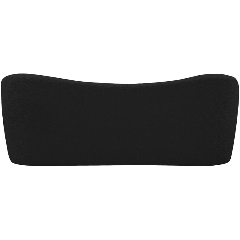 Pemberly Row Modern / Contemporary Black Boucle Fabric Bench