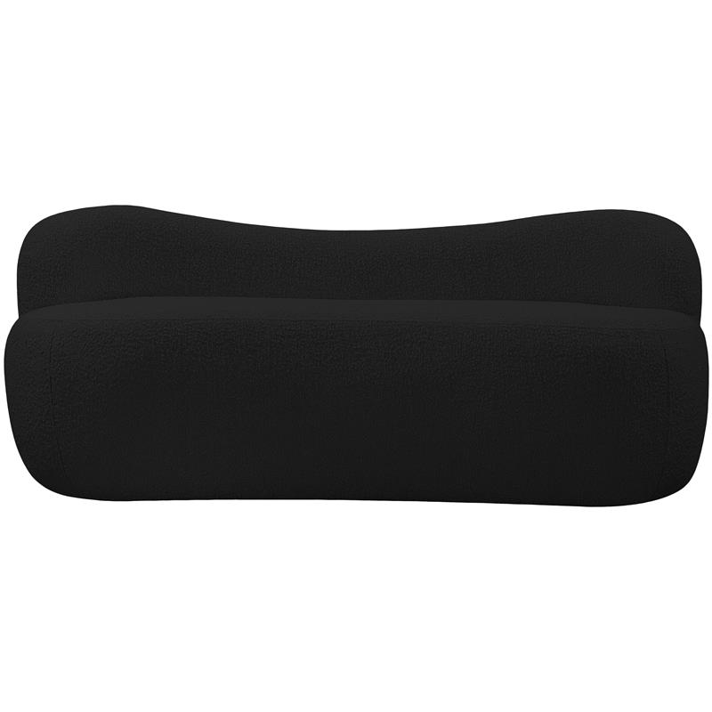 Pemberly Row Modern / Contemporary Black Boucle Fabric Bench