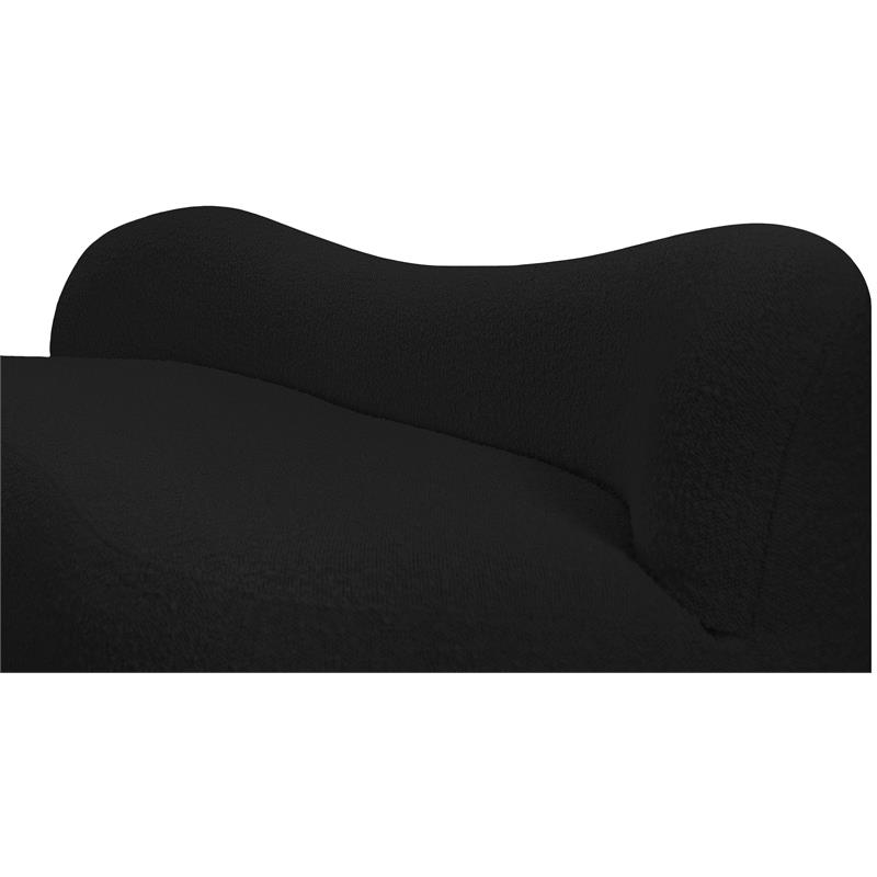 Pemberly Row Modern / Contemporary Black Boucle Fabric Bench