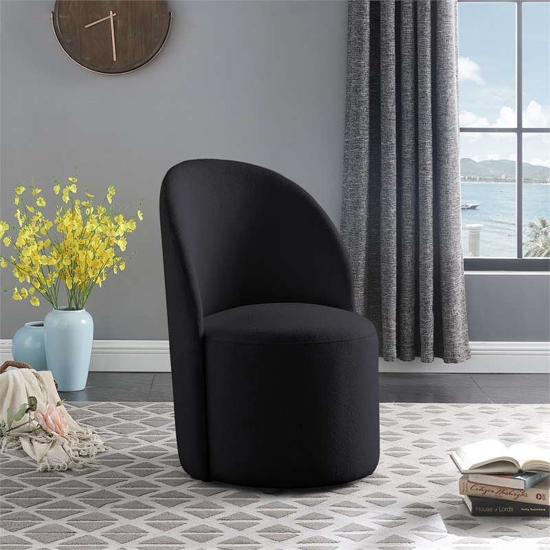 Pemberly Row Contemporary Black Fabric Accent Chair - 24