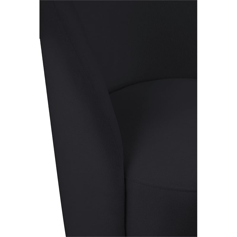Pemberly Row Contemporary Black Fabric Accent Chair - 24