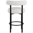 Pemberly Row Contemporary Cream Boucle Fabric Stool - 23