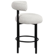 Pemberly Row Contemporary Cream Boucle Fabric Stool - 23
