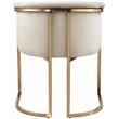 Pemberly Row Contemporary Cream Velvet Dining Chair - 24.5