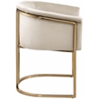 Pemberly Row Contemporary Cream Velvet Dining Chair - 24.5