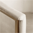 Pemberly Row Contemporary Cream Velvet Dining Chair - 24.5