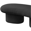 Pemberly Row Contemporary Black Boucle Fabric Bench - 59
