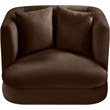 Pemberly Row Contemporary Brown Velvet Accent Chair - 38