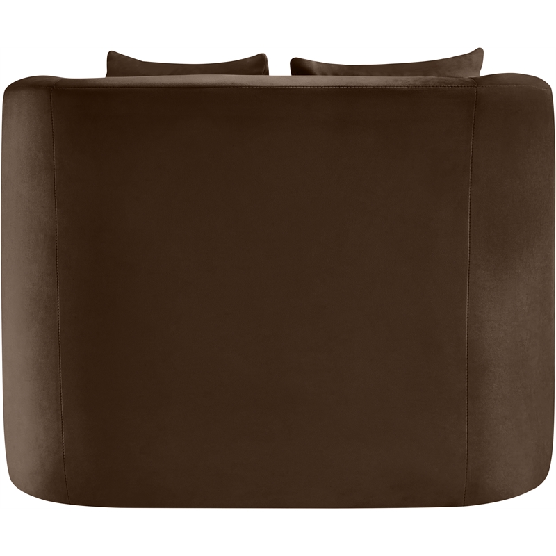 Pemberly Row Contemporary Brown Velvet Accent Chair - 38