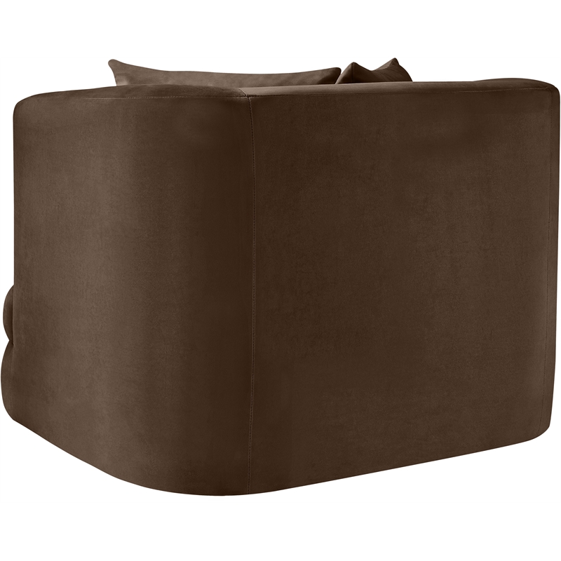 Pemberly Row Contemporary Brown Velvet Accent Chair - 38