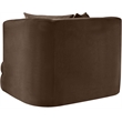 Pemberly Row Contemporary Brown Velvet Accent Chair - 38