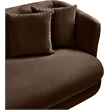 Pemberly Row Contemporary Brown Velvet Accent Chair - 38