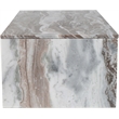 Pemberly Row Contemporary Brown Marble Coffee Table - 48