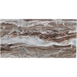 Pemberly Row Contemporary Brown Marble Coffee Table - 48