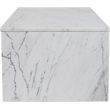 Pemberly Row Contemporary White Marble Coffee Table - 48