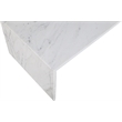 Pemberly Row Contemporary White Marble Coffee Table - 48