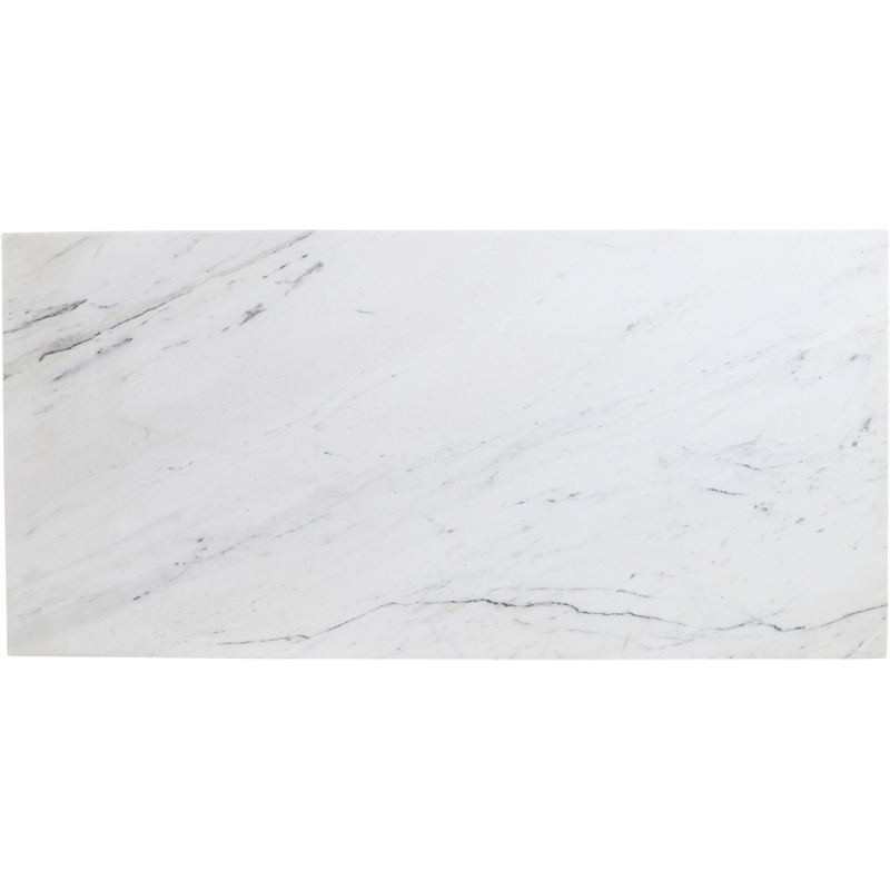 Pemberly Row Contemporary White Marble Coffee Table - 48