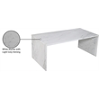 Pemberly Row Contemporary White Marble Coffee Table - 48