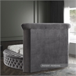 Pemberly Row Contemporary Gray Velvet Twin Round Bed - 71.5