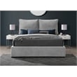 Pemberly Row Contemporary Light Gray Fabric King Bed - 82