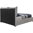 Pemberly Row Contemporary Light Gray Fabric King Bed - 82