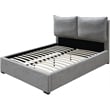 Pemberly Row Contemporary Light Gray Fabric King Bed - 82
